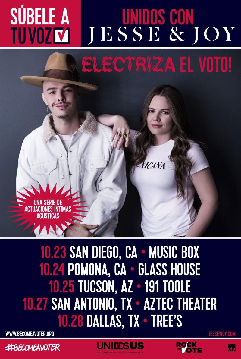 Concierto de Jesse y Joy, #ElectrifyYourVote, en San Diego, California, Estados Unidos, Martes, 23 de octubre de 2018