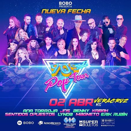 Concierto de Erik Rubin, 90s POP TOUR, en Veracruz, México, Sábado, 02 de abril de 2022