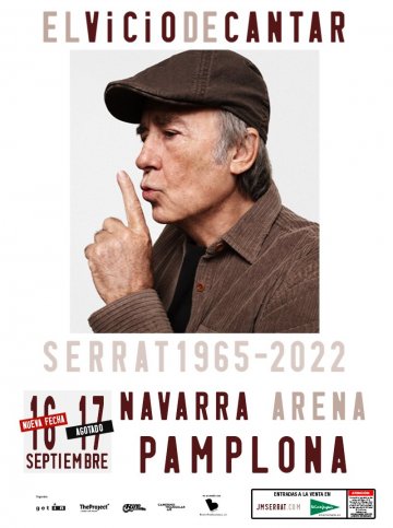 Concierto de Joan Manuel Serrat, EL VICIO DE CANTAR 1965-2022 Tour, en Pamplona, España, Viernes, 16 de septiembre de 2022