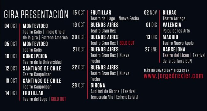 Concierto de Jorge Drexler en Frutillar, Chile, Sábado, 14 de octubre de 2017