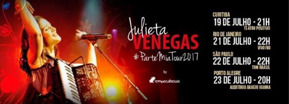 Concierto de Julieta Venegas en Porto Alegre, Brasil, Domingo, 23 de julio de 2017