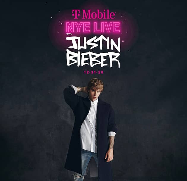Concierto de Justin Bieber en Virtual, LiveStream, Jueves, 31 de diciembre de 2020