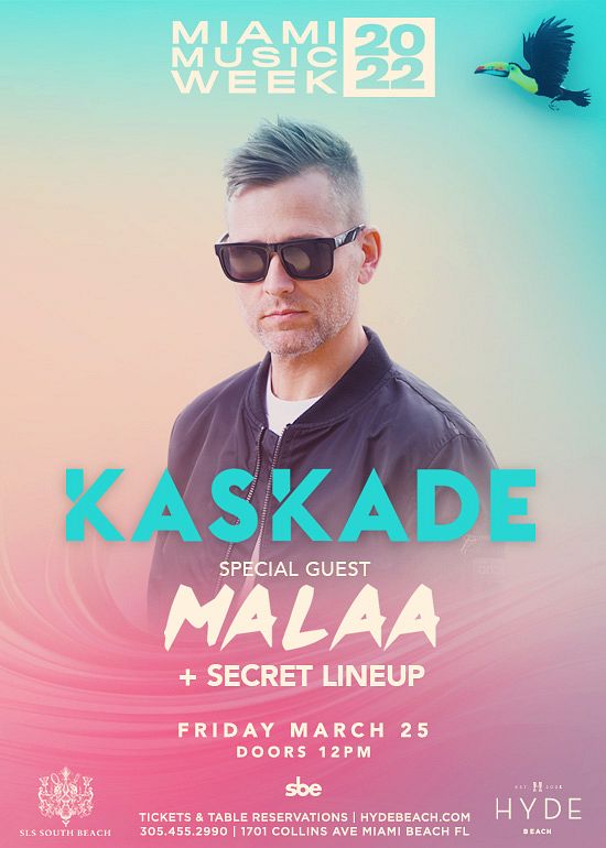 Concierto de Kaskade en Miami Beach, Florida, Estados Unidos, Viernes, 25 de marzo de 2022