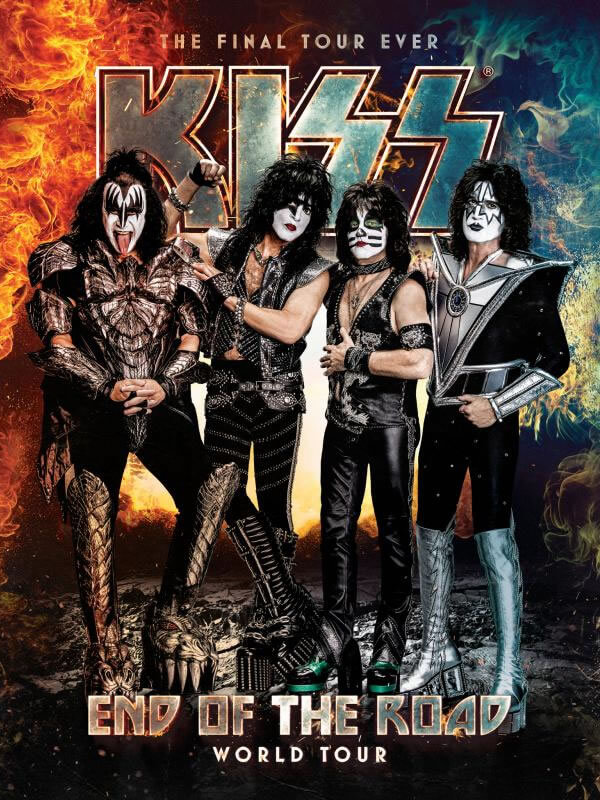 Concierto de Kiss, End Of The Road World Tour, en Nîmes, Francia, Martes, 05 de julio de 2022