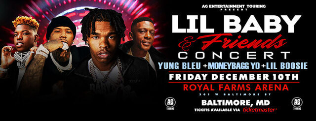 Concierto de Lil Baby en Baltimore, Maryland, Estados Unidos, Viernes, 10 de diciembre de 2021