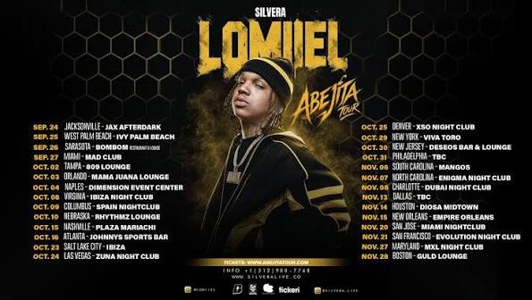Concierto de Lomiiel, Abejita Tour USA 2026, en Sunnyvale, California, Estados Unidos, Sábado, 21 de noviembre de 2026