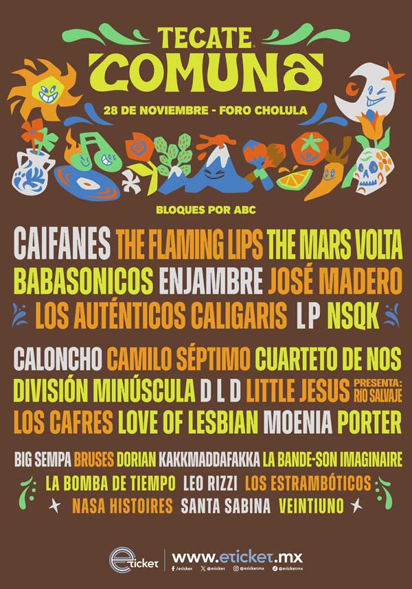 Concierto de Los Caligaris en Cholula, México, Sábado, 28 de noviembre de 2026