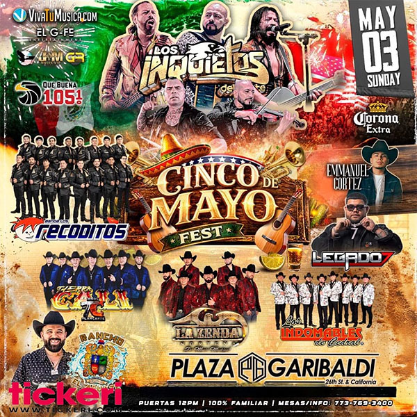Concierto de Los Inquietos Del Norte, Llueve Cerveza Tour 2026, en Chicago, Illinois, Estados Unidos, Domingo, 03 de mayo de 2026