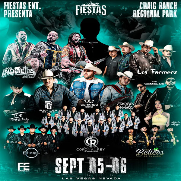 Concierto de Los Inquietos Del Norte en North Las Vegas, Nevada, Estados Unidos, Sábado, 05 de septiembre de 2026