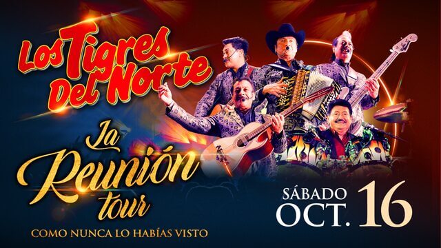 Concierto de Los Tigres del Norte, La Reunión Tour, en Fairfax, Virginia, Estados Unidos, Sábado, 16 de octubre de 2021
