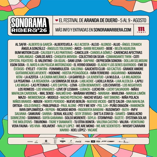 Concierto de Love of Lesbian en Aranda de Duero, España, Miércoles, 05 de agosto de 2026