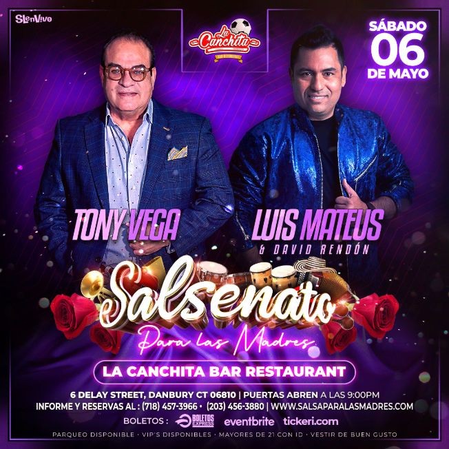 Concierto de Tony Vega, USA 2023, en Danbury, Connecticut, Estados Unidos, Sábado, 06 de mayo de 2023