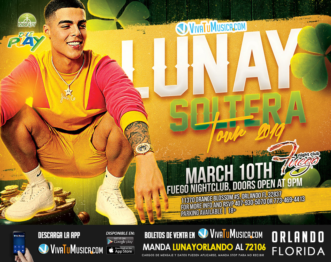 Concierto de Lunay, Soltera Tour 2019, en Orlando, Florida, Estados Unidos, Domingo, 10 de marzo de 2019