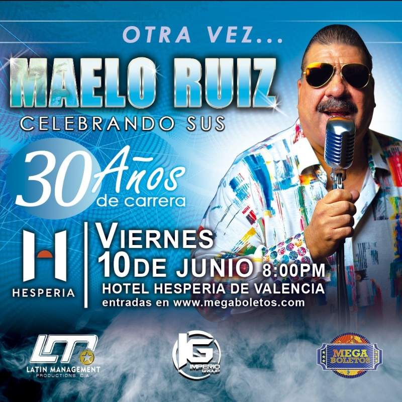 Concierto de Maelo Ruiz en Valencia, Carabobo, Venezuela, Viernes, 10 de junio de 2022