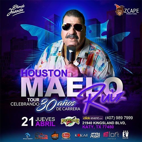 Concierto de Maelo Ruiz en Katy, Texas, Estados Unidos, Jueves, 21 de abril de 2022