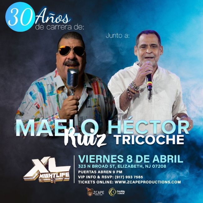 Concierto de Héctor Tricoche en Elizabeth, Nueva Jersey, Estados Unidos, Viernes, 08 de abril de 2022