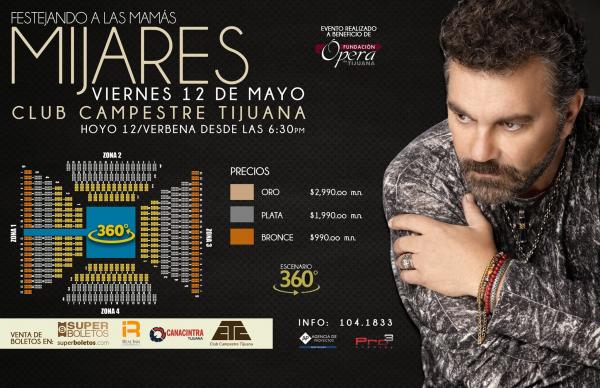 Concierto de Mijares en Tijuana, Baja California, México, Viernes, 12 de mayo de 2017