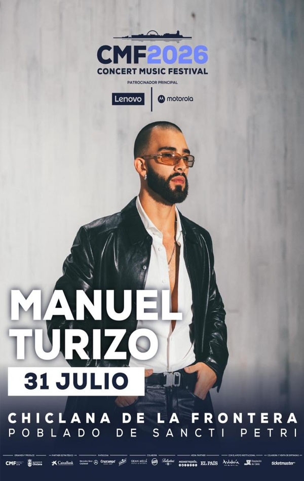 Concierto de Manuel Turizo en Chiclana De La Frontera, España, Viernes, 31 de julio de 2026
