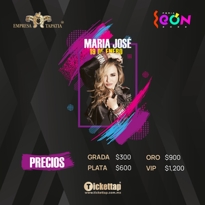 Concierto de María José en León, México, Miércoles, 19 de enero de 2022