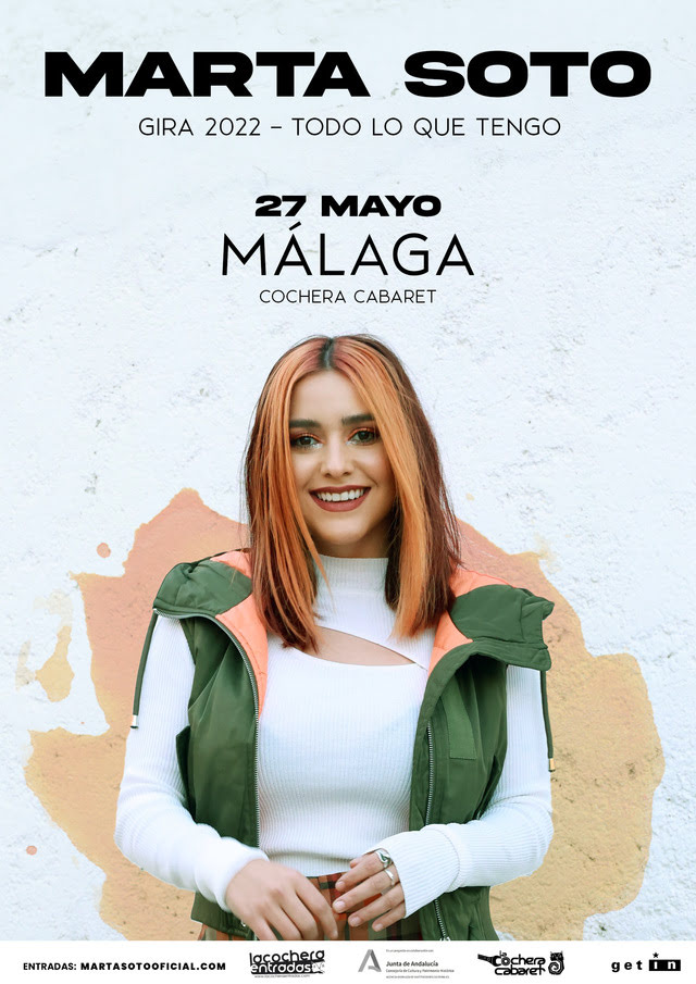 Concierto de Marta Soto, Todo lo que tengo, en Malaga, España, Viernes, 27 de mayo de 2022