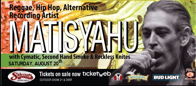 Concierto de Matisyahu en Island Lake, Ilinois, Estados Unidos, Sábado, 20 de agosto de 2016