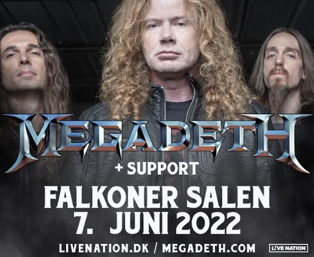 Concierto de Megadeth en Frederiksberg, Dinamarca, Martes, 07 de junio de 2022
