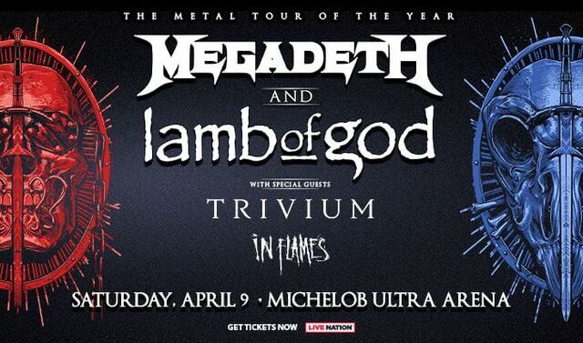 Concierto de Megadeth, THE METAL TOUR OF THE YEAR, en Las Vegas, Nevada, Estados Unidos, Sábado, 09 de abril de 2022