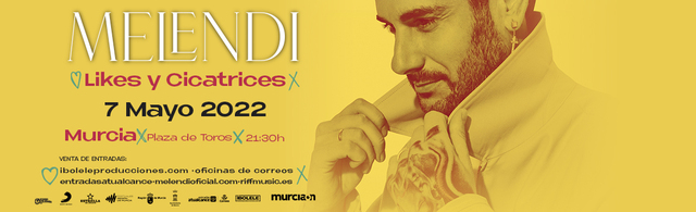 Concierto de Melendi, Likes y Cicatrices Tour, en Murcia, España, Sábado, 07 de mayo de 2022
