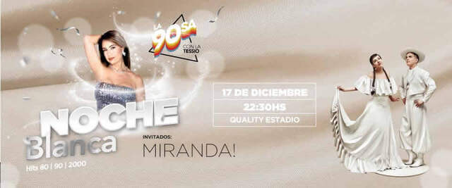 Concierto de Miranda en Cordoba, Argentina, Viernes, 17 de diciembre de 2021
