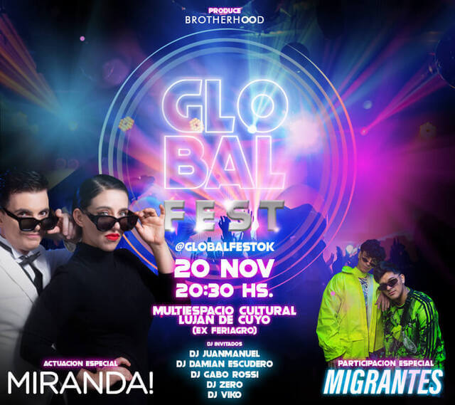 Concierto de Miranda en Mendoza, Argentina, Sábado, 20 de noviembre de 2021