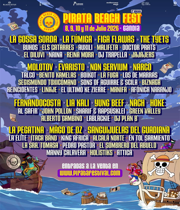 Concierto de Molotov en Gandía, España, Miércoles, 08 de julio de 2026