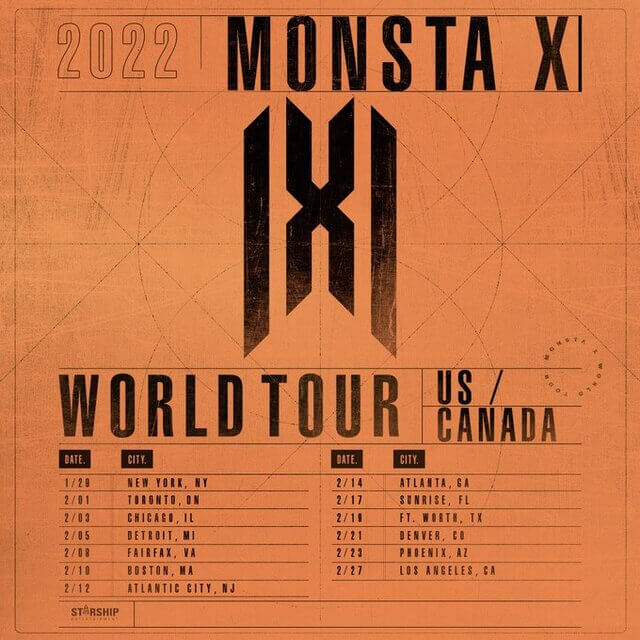 Concierto de Monsta X, WORLD TOUR IN US/CANADA, en Fairfax, Virginia, Estados Unidos, Martes, 08 de febrero de 2022