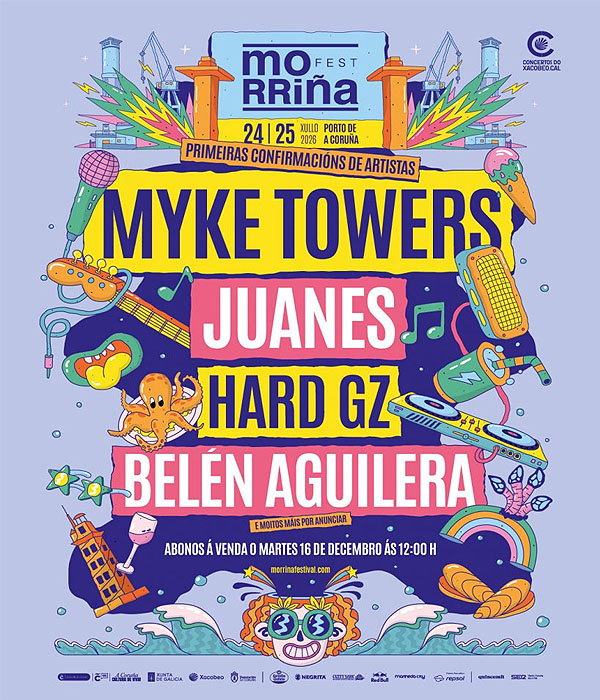Concierto de Myke Towers en La Coruña, España, Viernes, 24 de julio de 2026