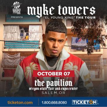 Concierto de Myke Towers, El Young King - The Tour, en Salem, Oregon, Estados Unidos, Jueves, 07 de octubre de 2021