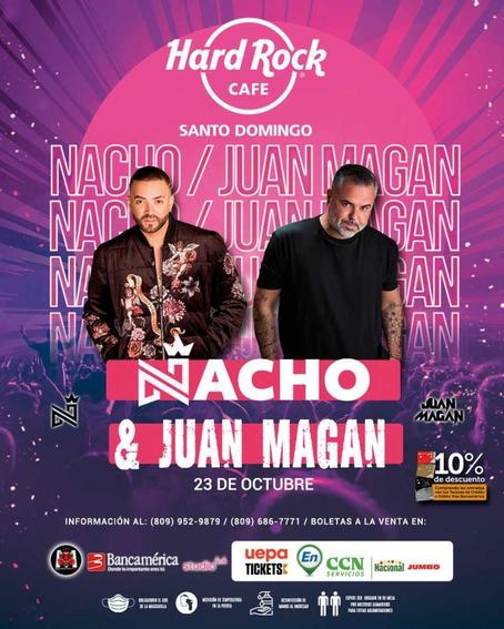 Concierto de Nacho en Santo Domingo, Distrito Nacional, República Dominicana, Sábado, 23 de octubre de 2021
