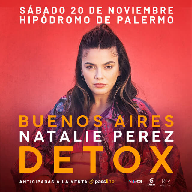 Concierto de Natalie Pérez en Buenos Aires, Argentina, Sábado, 20 de noviembre de 2021