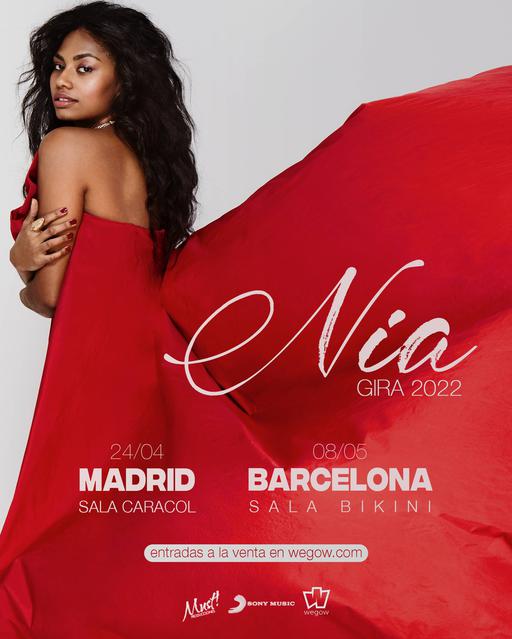 Concierto de Nia en Madrid, España, Domingo, 24 de abril de 2022
