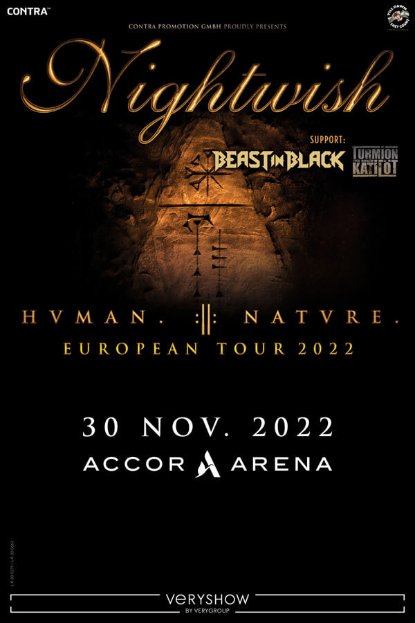 Concierto de Nightwish en París, Francia, Miércoles, 30 de noviembre de 2022