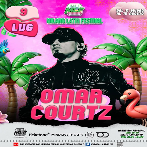 Concierto de Omar Courtz en Milán, Italia, Jueves, 09 de julio de 2026