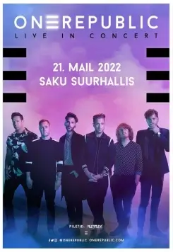 Concierto de OneRepublic en Tallinn, Estonia, Sábado, 21 de mayo de 2022