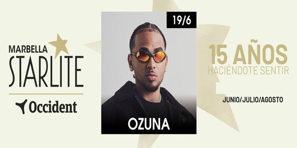 Concierto de Ozuna en Marbella, España, Viernes, 19 de junio de 2026