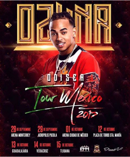 Concierto de Ozuna en Monterrey, N.L., México, Jueves, 28 de septiembre de 2017