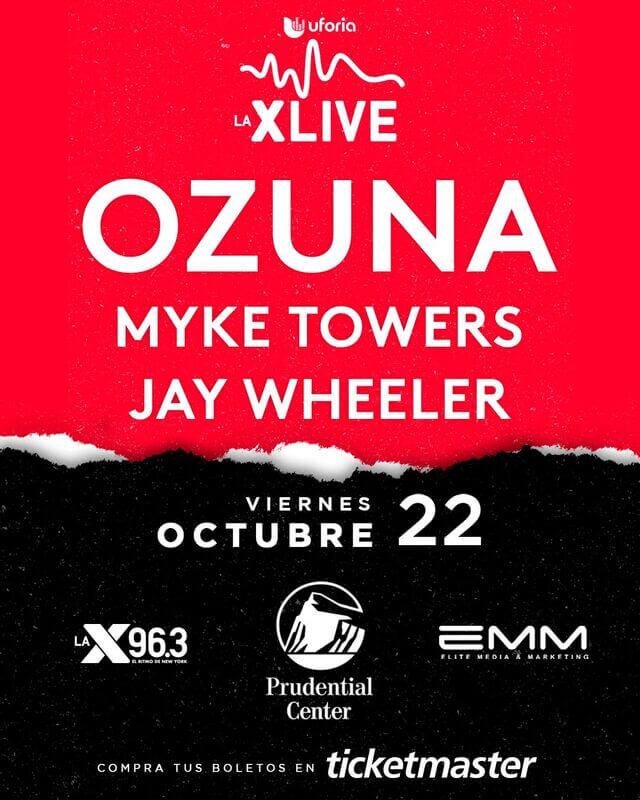 Concierto de Ozuna en Newark, Nueva Jersey, Estados Unidos, Viernes, 22 de octubre de 2021