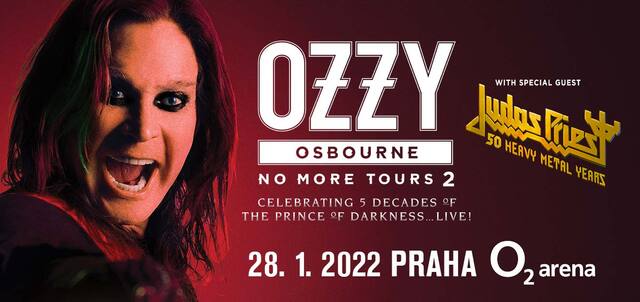 Concierto de Ozzy Osbourne, No More Tours II, en Praga, República Checa, Viernes, 28 de enero de 2022