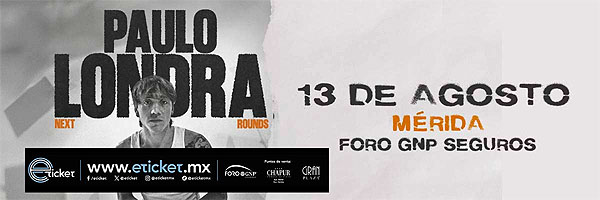 Concierto de Paulo Londra, Next Rounds Tour, en Mérida, México, Jueves, 13 de agosto de 2026