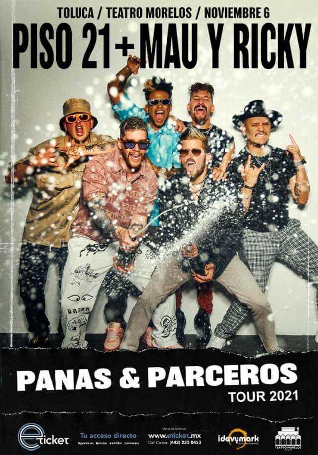 Concierto de Piso 21, Panas & Parceros Tour, en Toluca, México, Sábado, 06 de noviembre de 2021