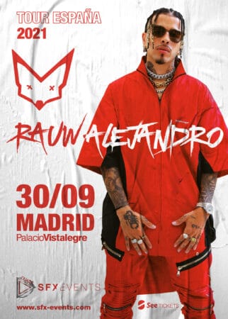 Concierto de Rauw Alejandro, Tour 2021, en Madrid, España, Jueves, 30 de septiembre de 2021