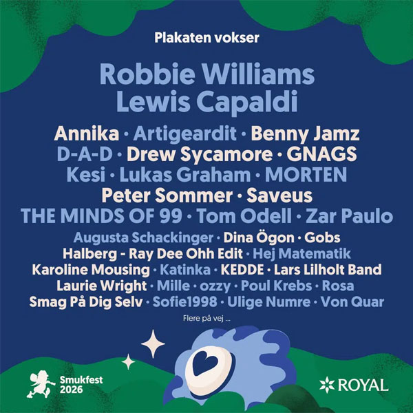 Concierto de Robbie Williams en Skanderborg, Dinamarca, Domingo, 02 de agosto de 2026