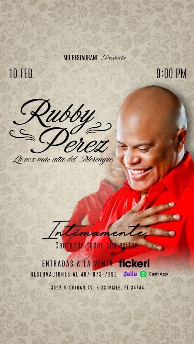 Concierto de Rubby Pérez en Kissimmee, Florida, Estados Unidos, Jueves, 10 de febrero de 2022