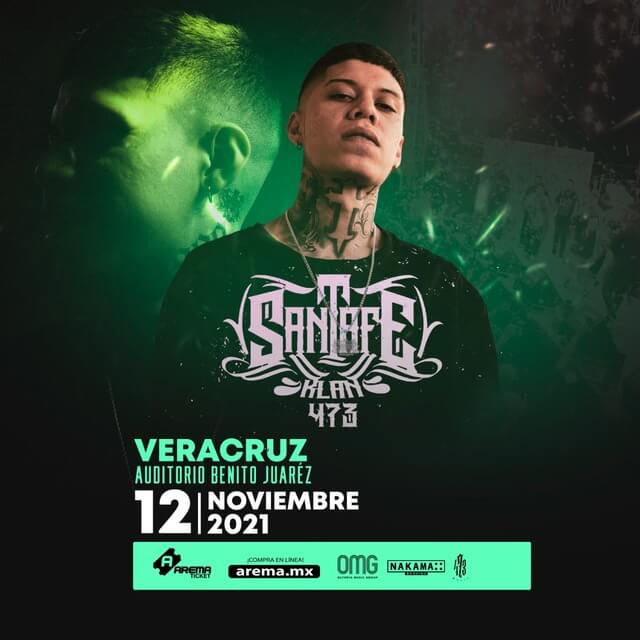 Concierto de Santa Fe Klan en Veracruz, México, Viernes, 12 de noviembre de 2021